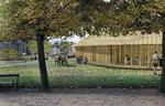Pavillon. Her ses arkitekttegningen fra de to vindere. 