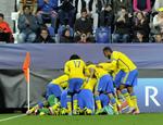 Jubel. Sverige fik til slut udlignet til 1-1 og kom i U21-semifinalen mod Danmark. 