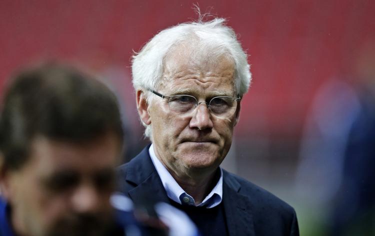 EM. Danmarks landstræner Morten Olsen under kampen mod Serbien. 