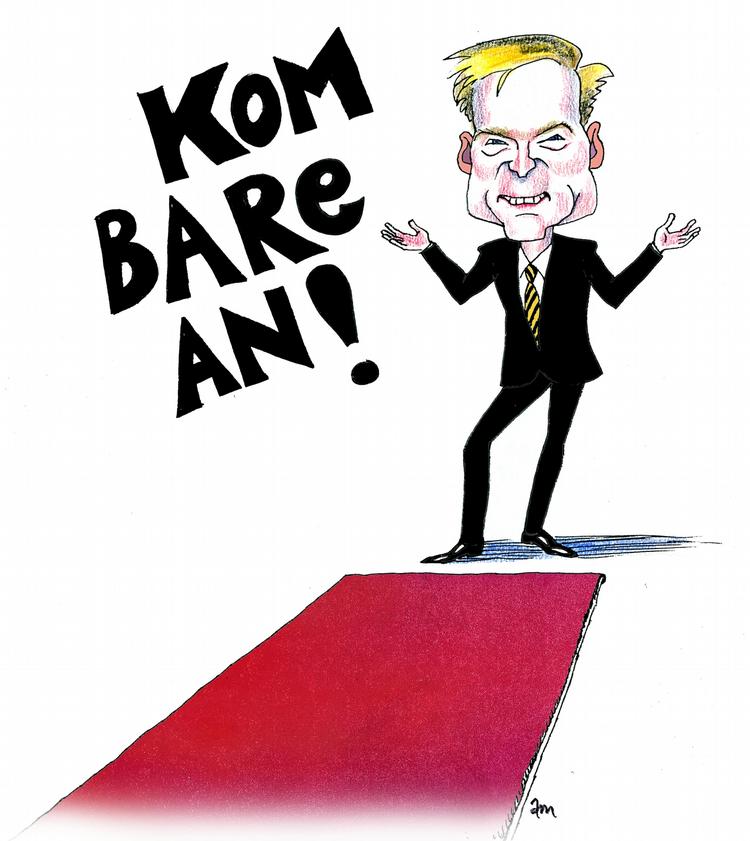 Tulle. Flere end hver femte dansker har stemt på Dansk Folkeparti ved valget. Tegning: Anne-Marie Steen Petersen. 