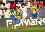 FCK'er. Ludwig Augustinsson (tv) har været et hit i Superligaen siden skiftet i vinterpausen. Nu hitter han ved U21-EM. 