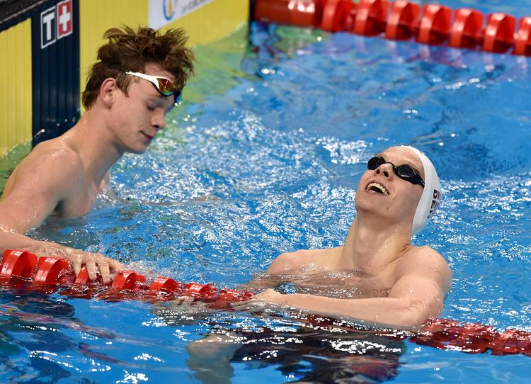 DUELLANTER. Efter en bevæget torsdag er Philip Greve (tv.) nu dansk rekordholder og Tobias Bjerg (th.) bronzevinder ved European Games. 