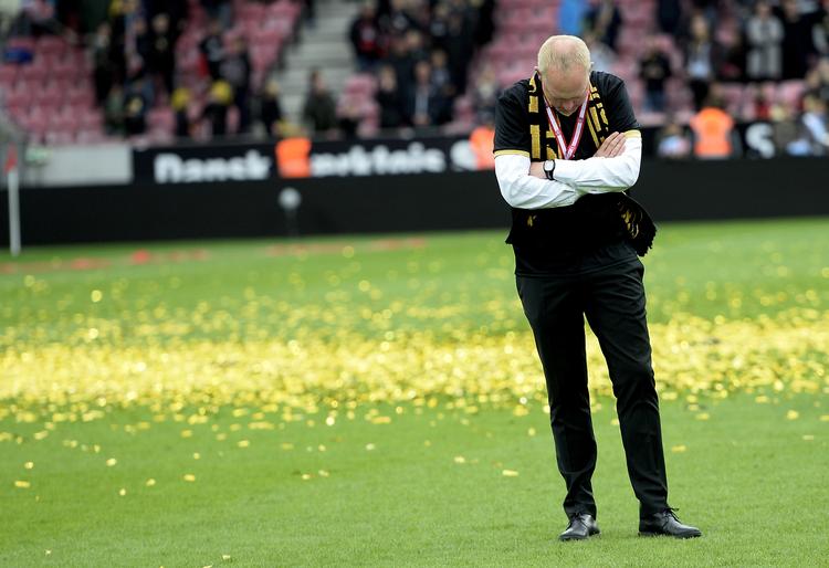 Slut. Glen Riddersholm er færdig i FCM, selv om han netop har sikret klubben sit første danske mesterskab. 