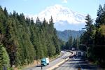 GUIDE. En app i telefonen kan give god navigation på fremmede veje. Her er kursen sat mod Mount Shasta i Californien. 