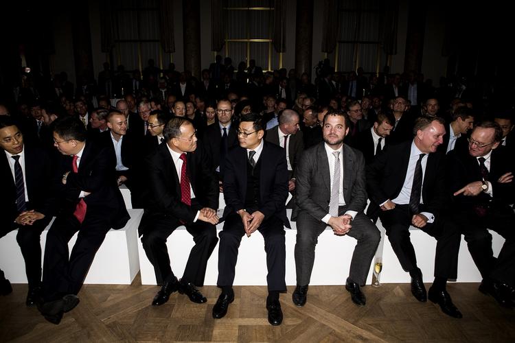Æresgæst. Morten Østergaard (R) kvitterede på vegne af den danske regering for Huaweis danske satsning ved et gallaarrangement på D'angleterre i København i efteråret 2013. 