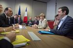Forhandling. Tysklands kansler, Angela Merkel, mødtes i går endnu engang med Grækenlands ministerpræsident, Alexis Tsipras. 