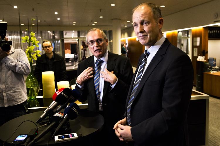 Utilfreds. KL's formand, Venstremanden Martin Damm (forrest) er yderst utilfreds med regeringens sparekrav. 