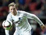 Drømmemodstander. »Det er en god lodtrækning for os, for Tyskland er et bedre hold end Danmark« mener Ludwig Augustinsson fra Sveriges U21. Her i aktion for FCK. 
