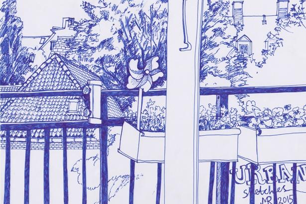 Nr. 10: Mille Rude på Frederiksberg har lavet dette bidrag med titlen 'Jeg ser op fra Ibyen': 