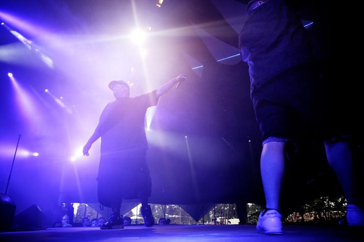 Fy! Tidens bedste rappere over 40, Run The Jewels, led under dårlig lyd på Arena. Men Killer Mike og El-P får et hjerte hver for at kæmpe energisk og veloplagt mod omstændighederne uden at vide hvor galt det stod til. 