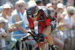 Hurtigst. Australske Rohan Dennis satte alle favoritterne på plads på 1. etape af Tour de France. Foto: Christophe Ena/AP 