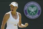 Sejr. Medgangen kunne mærkes på danske Caroline Wozniacki ved dagens kamp. 