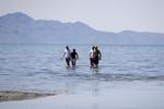 USA. Et af de mest gode steder i USA er Great Salt Lake i Utah. Her dypper turister tæerne i den ekstremt saltholdige sø. 