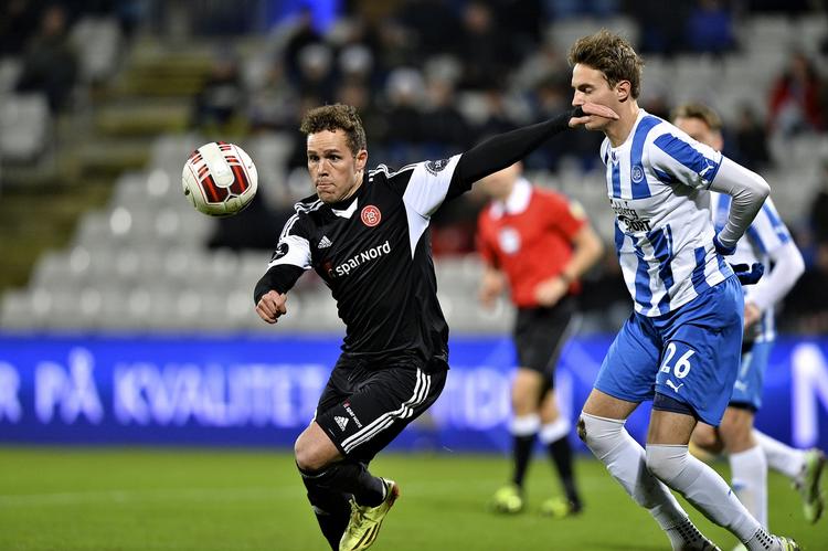Retur. Efter to år i AaB vender Anders K. Jacobsen (tv) hjem til OB, som han debuterede for i Superligaen helt tilbage i 2007, men aldrig nåede at spille en hel kamp for. 