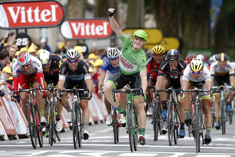 Vinder. Tyske André Greipel vandt dagens etape i Tour de France. 
