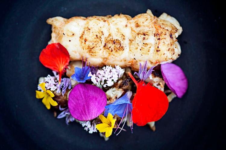 Strandurterne er plukket lige uden for vinduet, og grøntsagerne er dyrket af medejerens far en kilometer væk. Kadeau laver mad, som smager af solskinsø. 