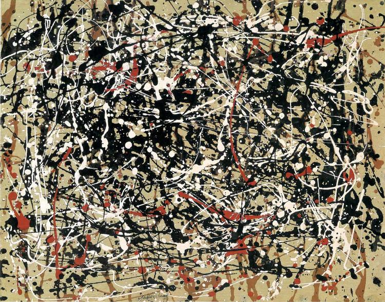 Falsk. Maleriet, solgt som et ægte Jackson Pollock, er et falskneri. Køberen var Jack Levy, bestyrelsesmedlem i Goldman Sachs. Han købte i alt fire falske malerier gennem galleriet M Knoedler &amp; Co. 