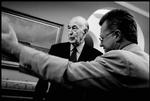 Valery Giscard d'Estaing med socialdemokratiets Claus Larsen-Jensen, fomand for Europaudvalget. 