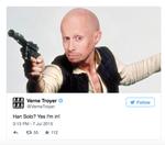 STJERNEKRIG. Der er flere bud på, hvem der skal spille Han Solo. En af de få, der offentligt (men mest for sjov) har kastet sig ind i kampen er Verne Troyer, også kendt som 'Mini-me'. 