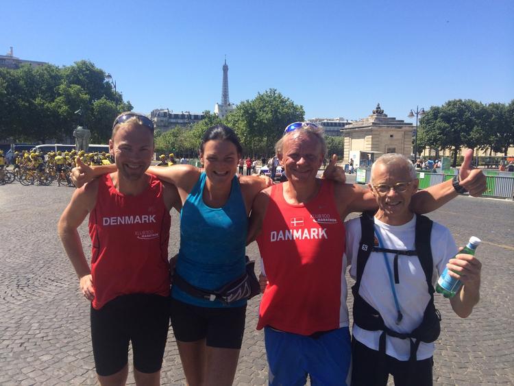 Maraton. Efter 1.131 kilometer er Annette Fredskov endelig kommet til Paris. 