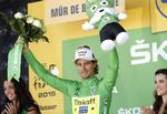 Fire. Slovakiske Peter Sagan blev nummer fire på dagens etape og erobrede den grønne pointtrøje. 
