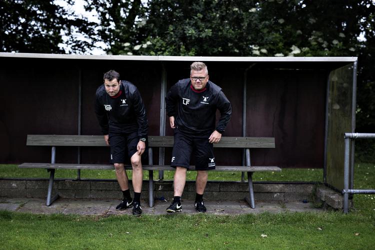 Trænerduo. Brian Priske og Lars Friis har stået i spidsen for FCM de sidste tre uger. 