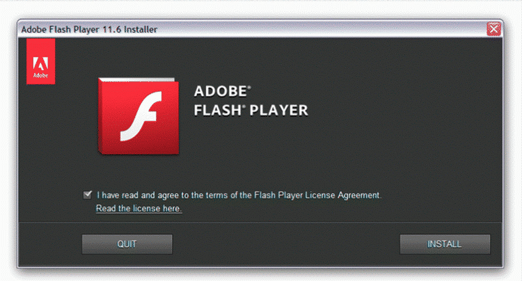 FARVEL. Hvor ofte er man ikke blevet bedt om at installere Flash, før man kan se noget web-indhold? Hvis det står til de tunge drenge på nettet, skal det snart være slut (FOTO: Screenshot). 