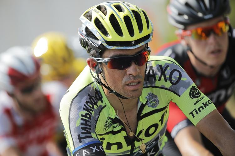 Outsider. Alberto Contador har ikke levet op til egne forventninger og er mere end fire minutter efter Froome. 