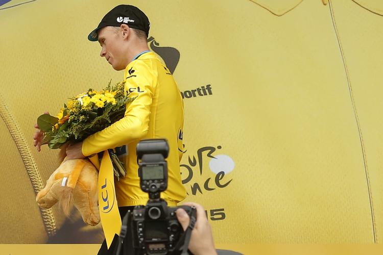 Førertrøje. Chris Froome sidder stadig på magten i årets Tour de France. 
