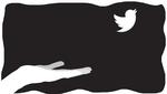 Snydt. 12 milliarder. Så meget mere blev værdien af Twitters aktier, da Bloomberg tilsyneladende annoncerede et salg af det sociale medie. Illustration: Aslak Kelkka 
