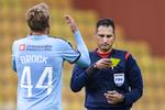 Udvist. Nicolai Brock-Madsen blev sendt tidligt i bad efter to gule kort. 