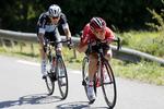Afsted. Lars Bak (forrest) har været med i adskillige af udbrudbrudene i løbet af årets Tour. I dag kan blive en gentagelse. 