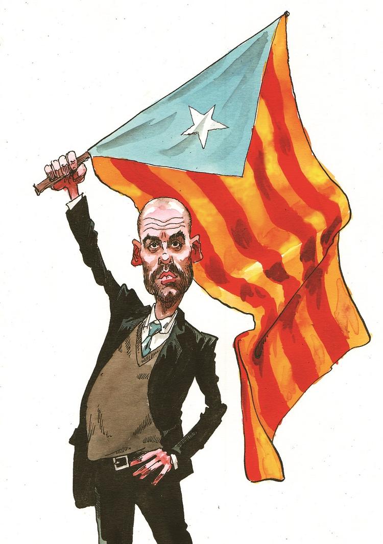 Valg. Catalonien kan få svært ved at opnå uafhængighed. Ifølge den spanske grundlov, kan en region kun træde ud af fællesskabet ved en landsafstemning. Tegning: Roald Als 