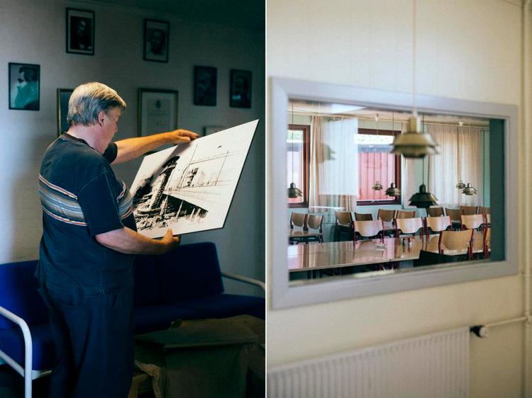 Himmelekspressen. Vinderes af Ibyens tegnekonkurrence overdrager præmien og tegningen til herberget. 