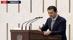 Tale. Assad siger, at regeringshæren sommetider må opgive kontrollen over områder for at kæmpe om andre vigtigere områder. 