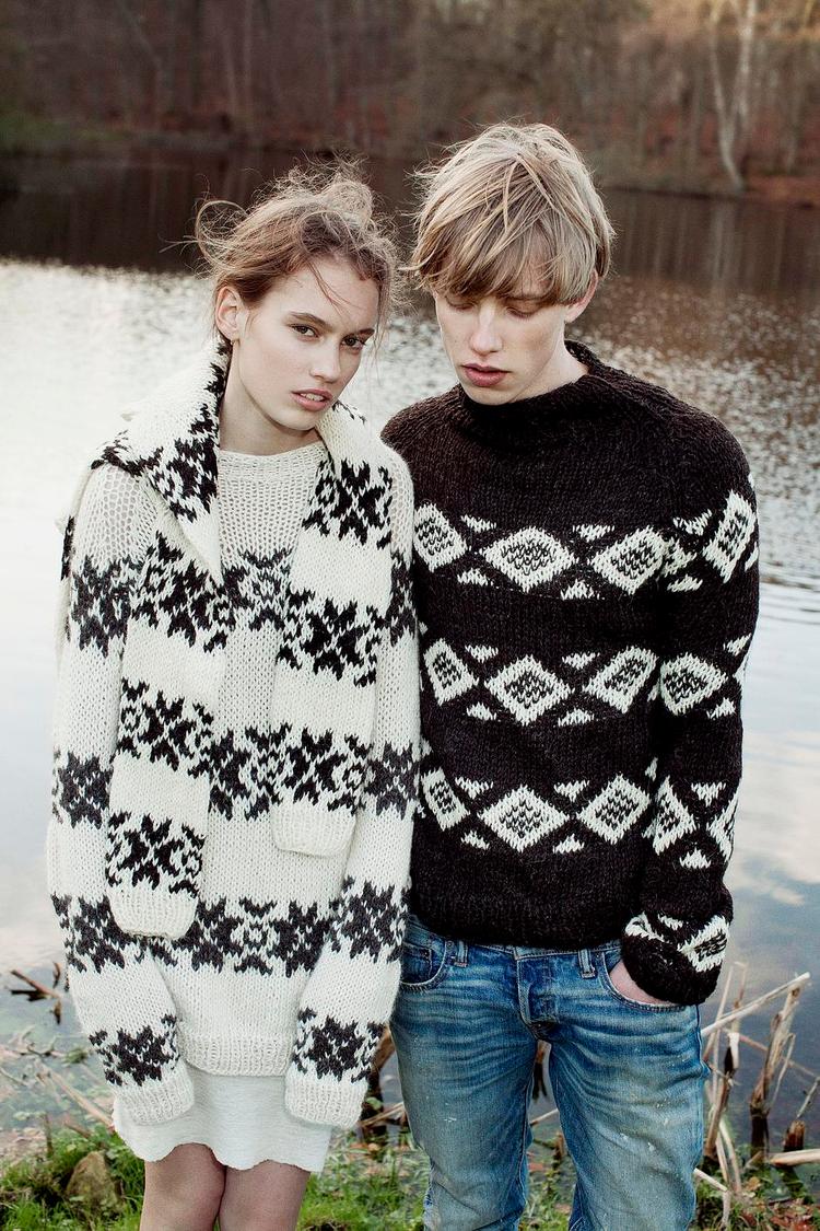 Fænomen. Sofie Gråbøls karakter i 'Forbrydelsen', Sarah Lund, gik med den karakteristiske sweater med stjernemotiv fra Gudrun &amp; Gudrun. Den blev et fænomen og har været med til at slå designerduoens navn fast. Pr-foto 