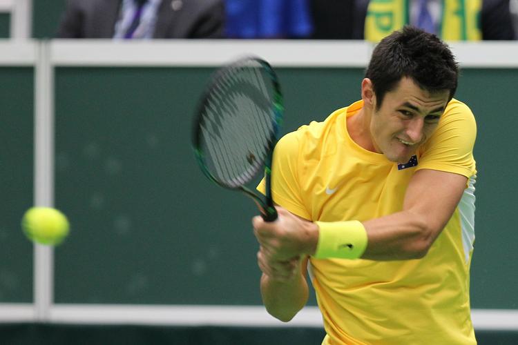 OMSTRIDT. Bernard Tomic vinder på banen, men han har endnu ikke fået det australske tennisforbund til at bøje sig. 