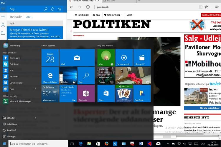 NYKLASSIKER. Idag lander Windows 10, der både vender tilbage til Microsofts rødder med en ny Start-menu, men også har et nyt strømlinet design i både mail-programmet og webbrowseren. 