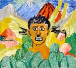 Fællesskab. I det meget seværdige rum med værker fra Mexico hænger bl.a. billedet 'Den rasende maler (Orozco)' fra 1950, hvor Holm-Møller hylder sin mexicanske kollega José Clemente Orozco. 