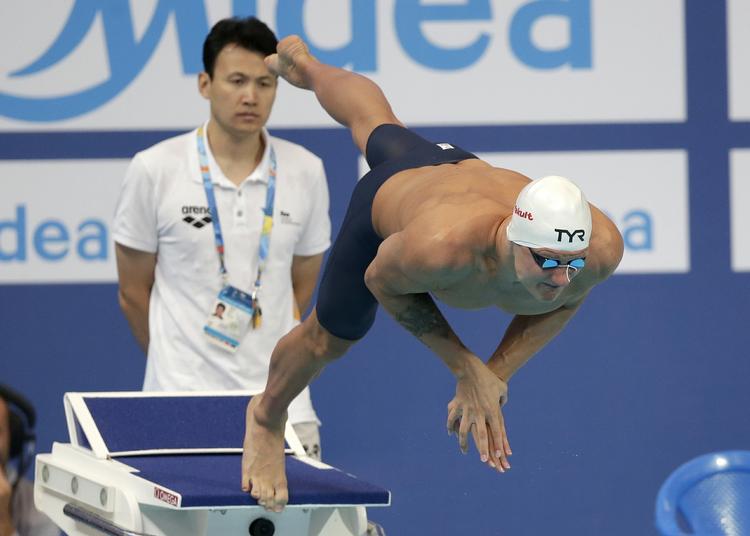 REKORD. Otte tiendedele barbrede Viktor Bromer af den nordiske rekord i 200 meter butterfly, da han svømmede sig i VM-semifinalen. 