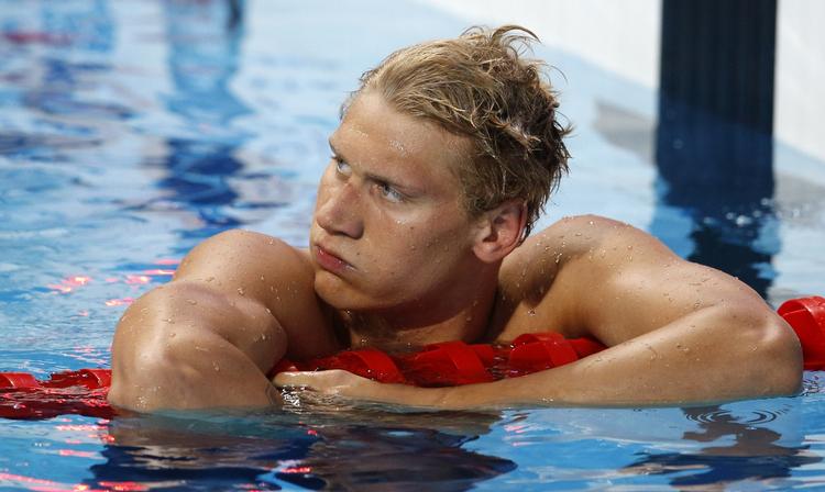 5.-PLADS. I et par helt nye badebukser fra Arena svømmede Viktor Bromer sig på en bevæget aften til en 5.-plads i sin første VM-finale. 