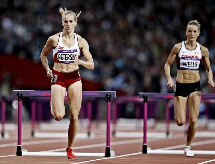 vindersmil. Sara Slott viste sig frem på Østerbro Stadion i København med en sikker sejr. 