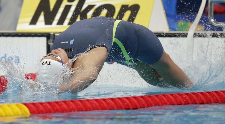 OVERSPRINTET. Allerede fra starten var Mie Ø. Nielsen efter, og hun formåede ikke at svømme sig frem i medaljerne. 