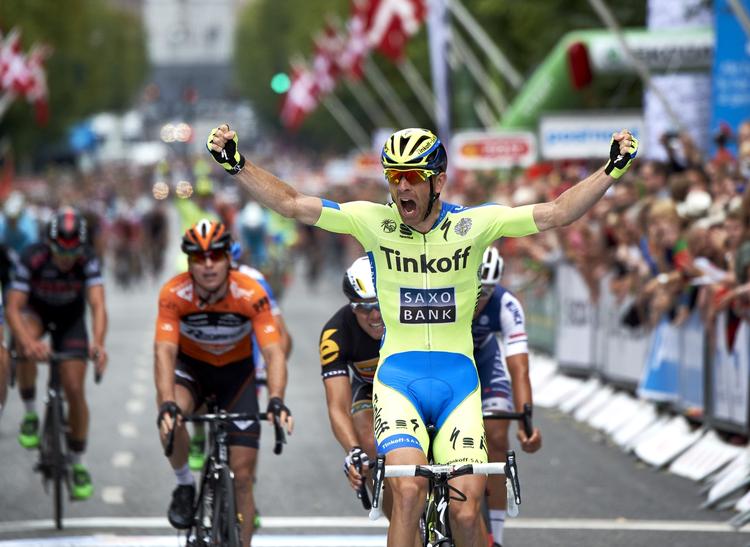 BEGAVET. Michael Mørkøv tager sidste etape af Post Danmark Rundt på et flot oplæg fra Matti Breschel. 