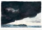 Utøya. Tegning: Roald Als 