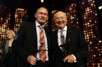 Legender. Preben Elkjær og Harald Nielsen, da de blev introduceret til 'Hall of Fame'  ved Dansk Fodbold Awards 2010. Begge spillede i løbet af deres karrierer i Italien. 