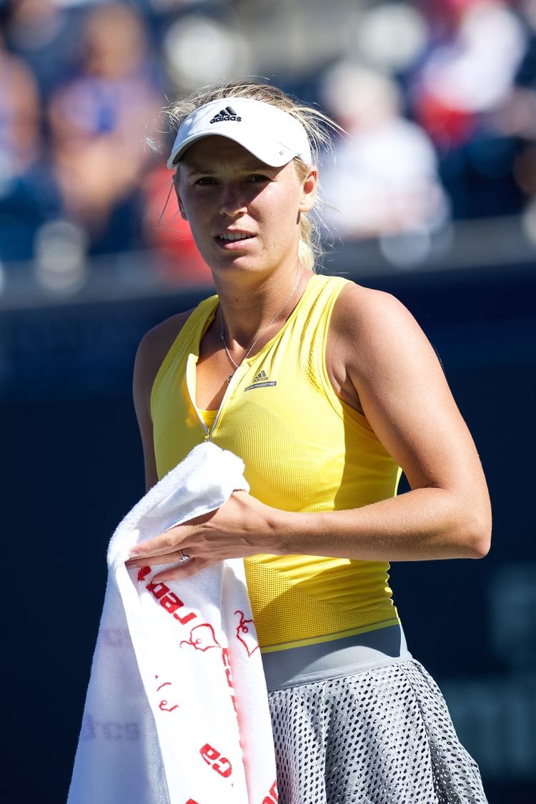 NEDTUR. Caroline Wozniacki lignede langt fra en fighter under opgøret i Toronto. 
