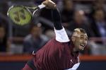 Trashtalk. Nick Kyrgios får tørt på at Stan Wawrinka efter gårsdagens match i Montreal. 