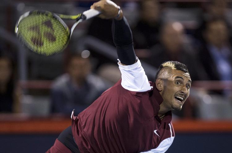 Trashtalk. Nick Kyrgios får tørt på at Stan Wawrinka efter gårsdagens match i Montreal. 