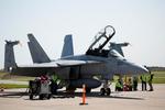 Charmeoffensiv.Boeing har to F-18 Superhornet i Roskilde, hvor Eurofighter også kommer, mens Lockheeds stand med F-35 er brændt. 